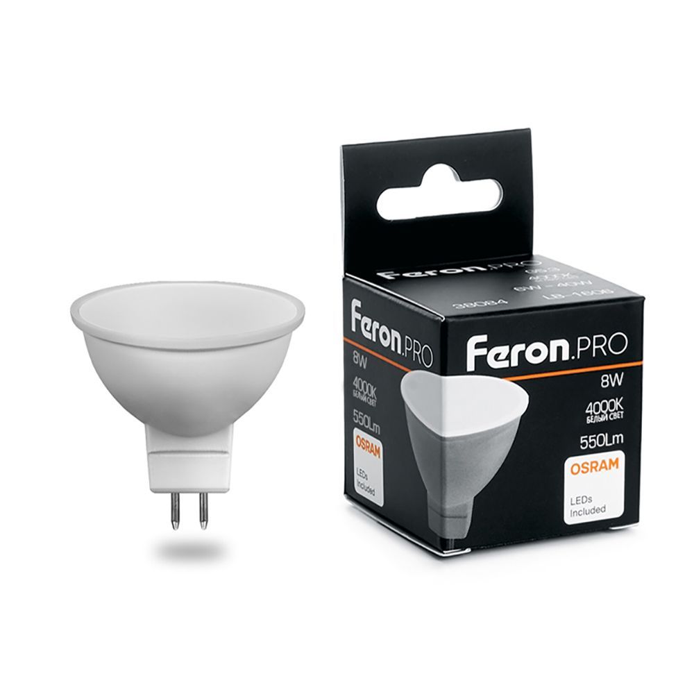 Лампа светодиодная PRO LB-1608 MR16 G5.3 8W 6400K OSRAM LED Feron